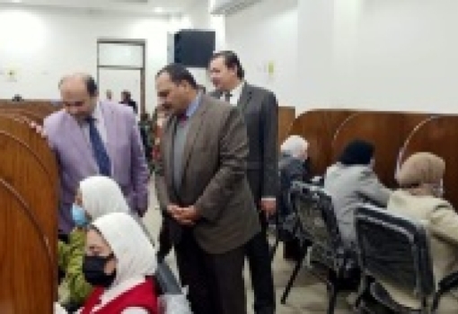 The vice president of educational affairs and students inspects the exams in the faculty of physical therapy and several centers