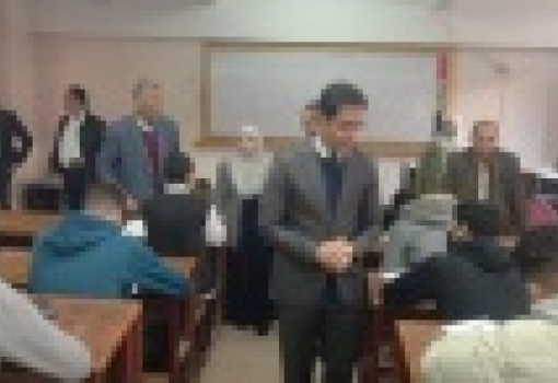 BU president inspects the exams in the faculty of science
